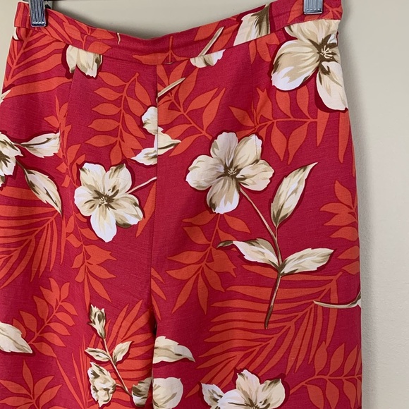 TALBOTS • Silk/Linen Floral Pants - Picture 4 of 7